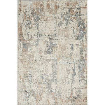 Rustic Textures RUS06 Modern Abstract Distressed Shimmer Carved Hi-Low Textured Durable Polyblend Short-Pile Beige/Grey/Ivory/Taupe Rug-Nourison-Rug Love - The Most Loved Rug Store
